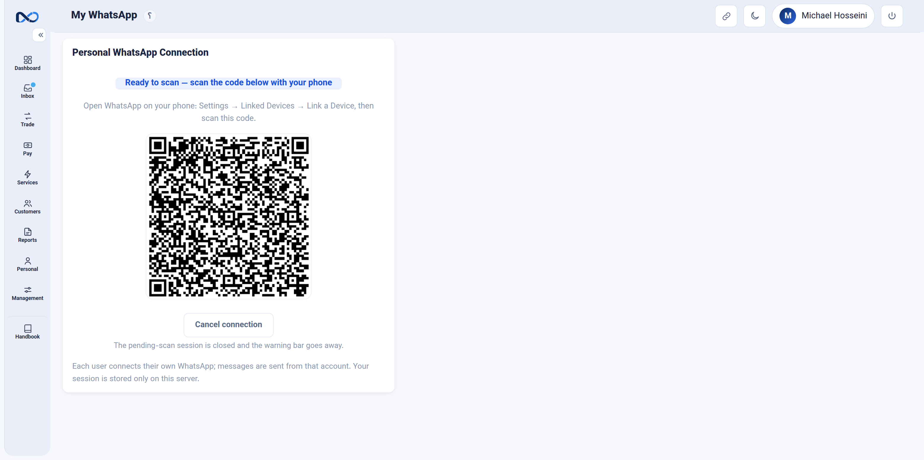 Reports to customers, from your own WhatsApp